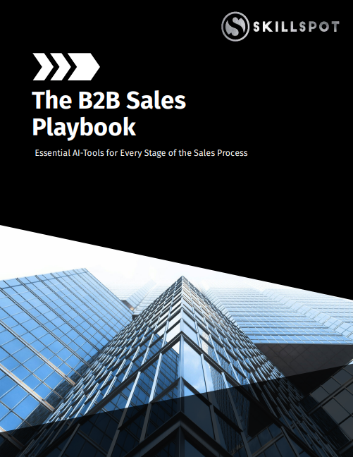 B2B Sales Playbook cover with skyscraper.